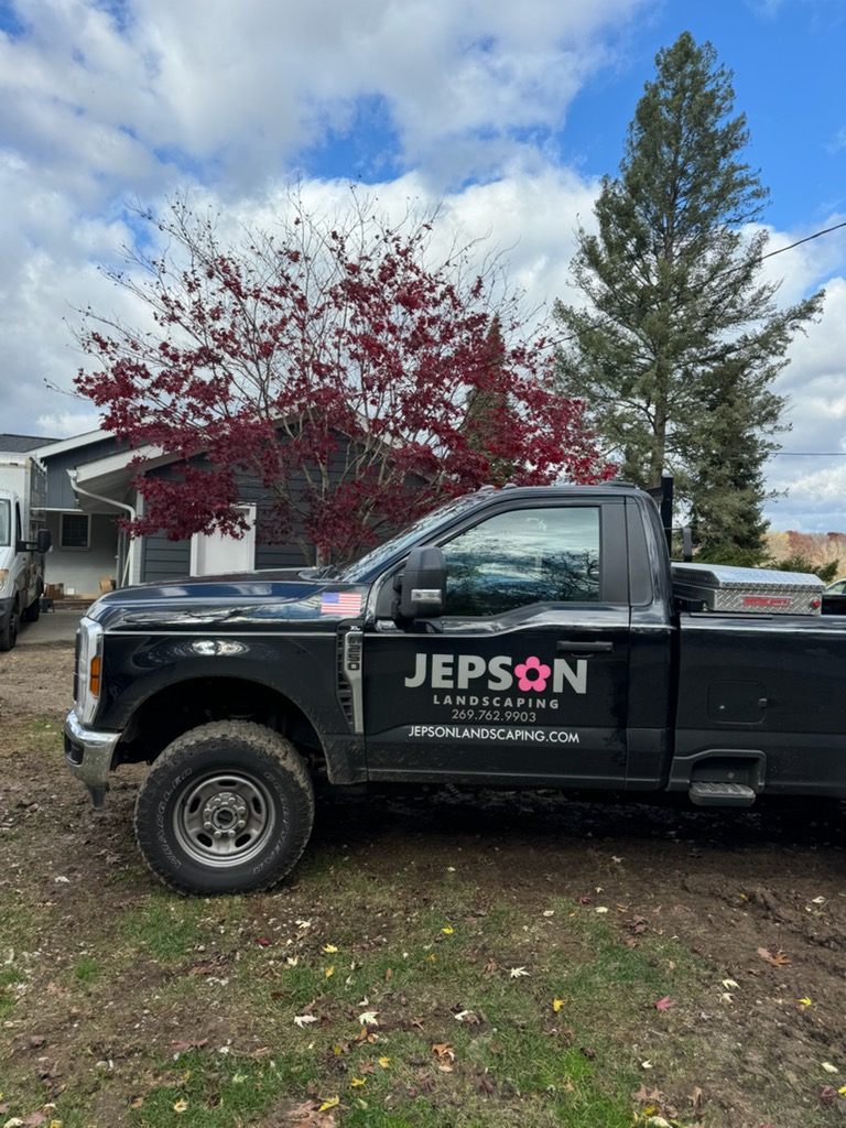 Jepson Landscaping truck and trailer